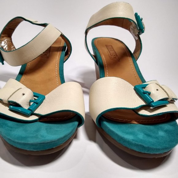 Pikolinos two-tone heels sandals Size 39 - Picture 2 of 6